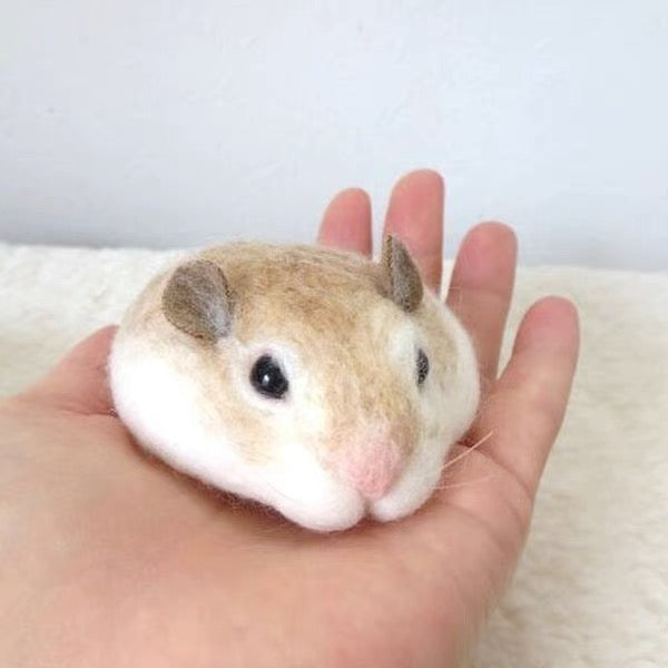 Needle felted wool Felting 《hamster》Material Kit Handmade Craft buy one get one free 029