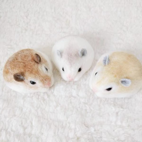 Needle felted wool Felting 《hamster》Material Kit Handmade Craft buy one get one free 029