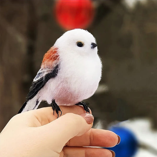 Needle felted wool Felting Animals《BIRDS》Material Kit Handmade Craft for beginner 028