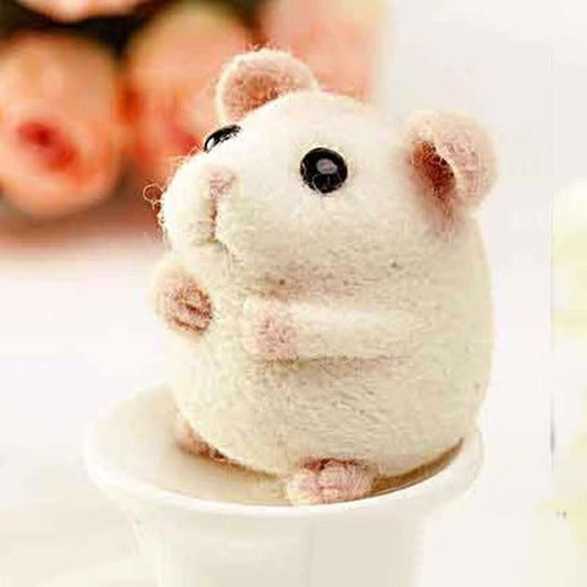 Needle felted wool Felting Animals《MOUSE》Material Kit Handmade Craft for beginner 029