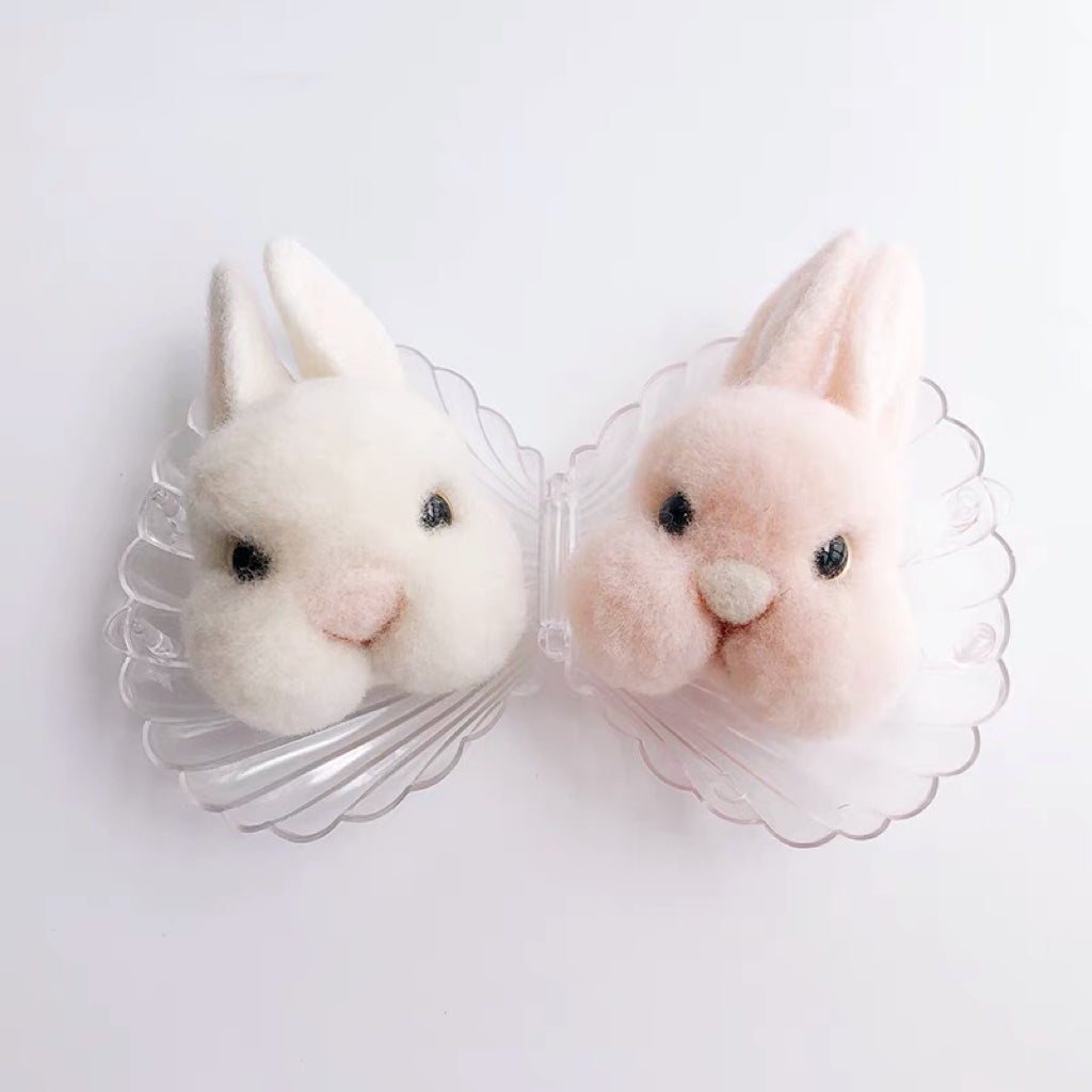 Needle felted wool Felting Animals《bunny》Material Kit Handmade Craft for beginner 030