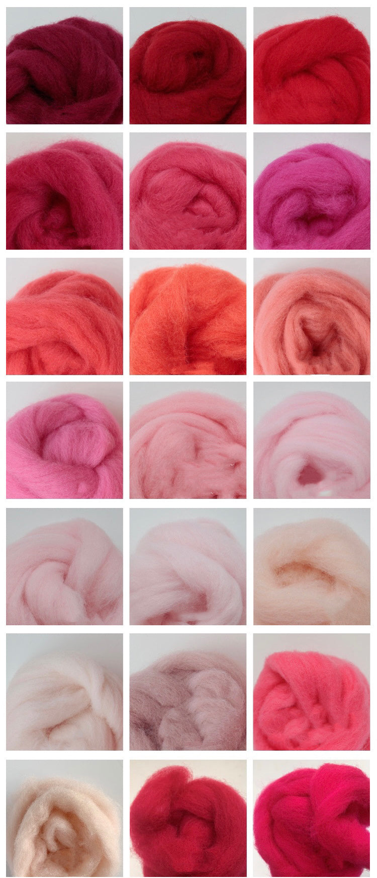 Needle felting supplies Spanish staple wool in 21 Animal colours , Perfect for Needle Felting/wet felting - 105g total