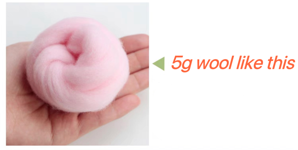 Needle felting supplies Spanish staple wool in 8 Animal colours , Perfect for Needle Felting/wet felting - 40 g total