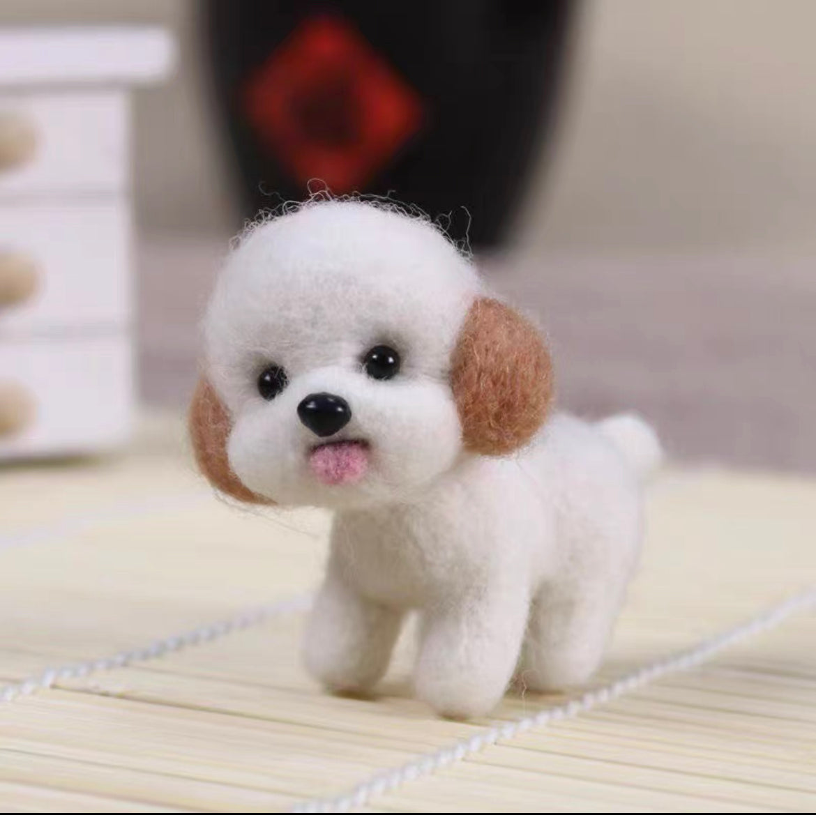 Needle Felt Wool ,Needle Felt Animals Kit For Beginners. Handmade Craft Children's Gift , Felt Art 1 Set(12 Animals)