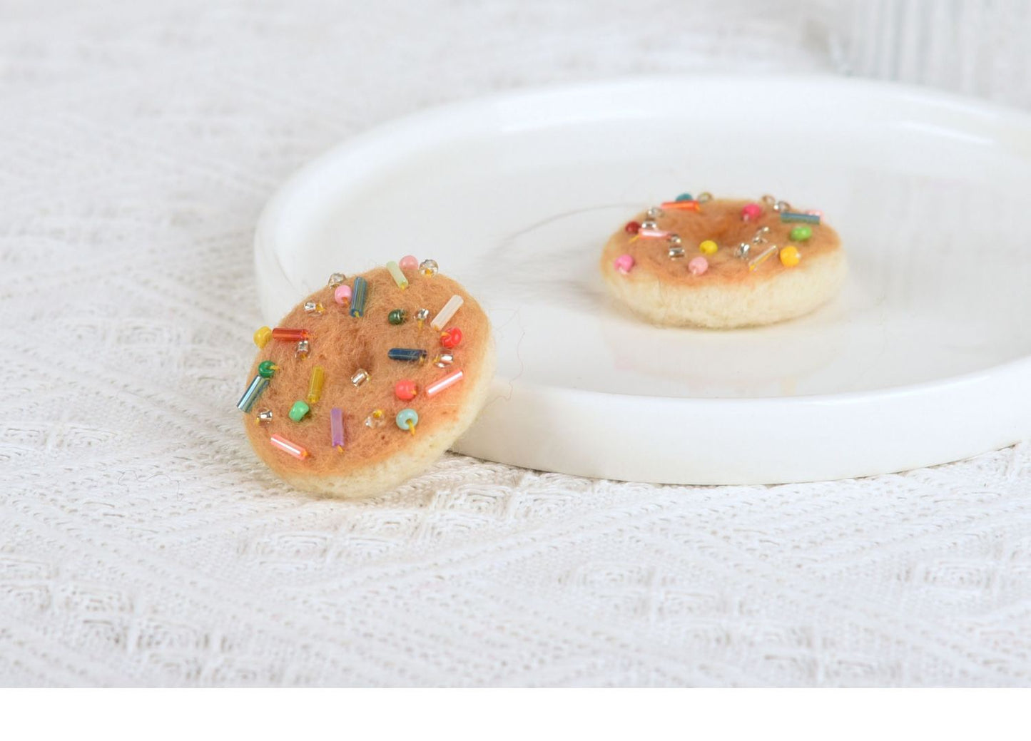 Needle Felting《Cookies》 Material Kit Handmade ,Needle Felting Kit for Beginners 062