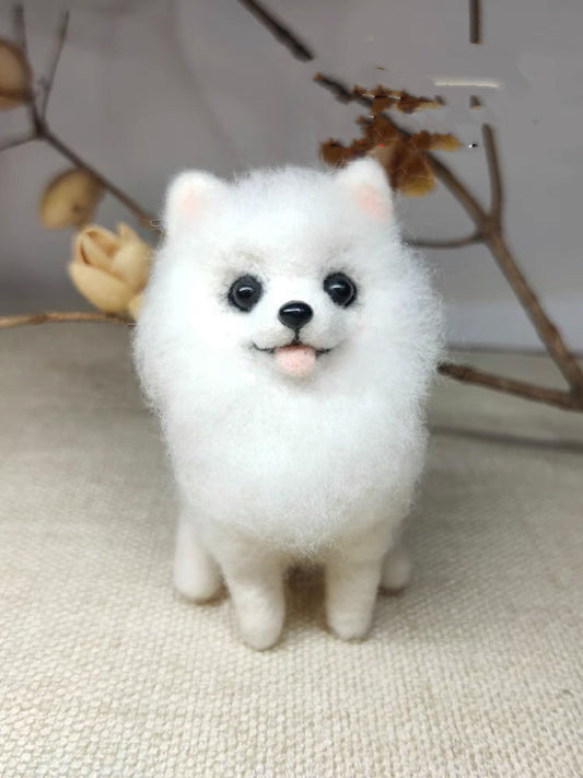 Needle Felting《Dog》 Material Kit Handmade ,Animal Needle Felting Kit for Beginners 1 Set(2Dogs)063
