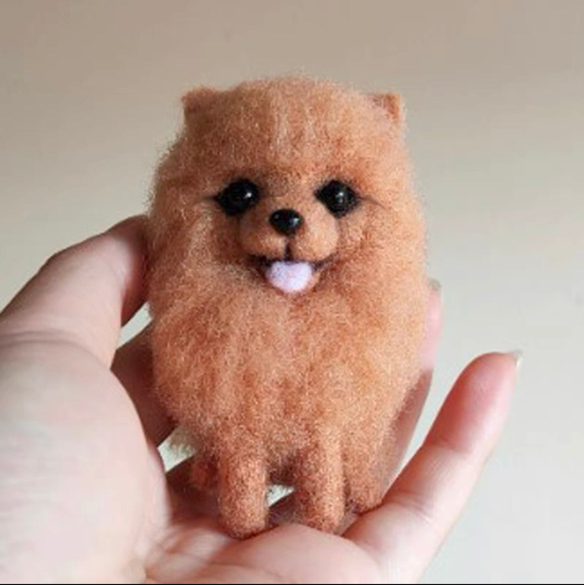 Needle Felting《Dog》 Material Kit Handmade ,Animal Needle Felting Kit for Beginners 1 Set(2Dogs)063