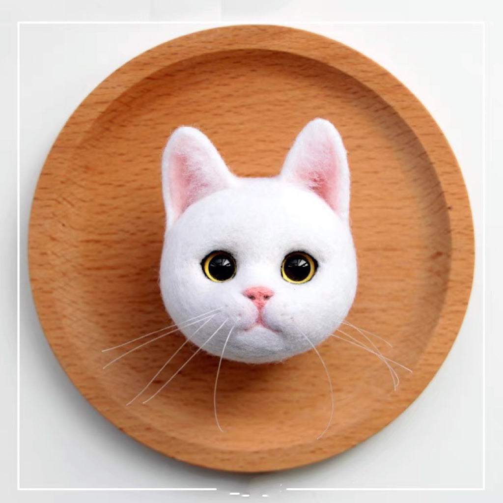 Needle Felting《Cat》 Material Kit ,Animal Needle Felting Kit for Beginners