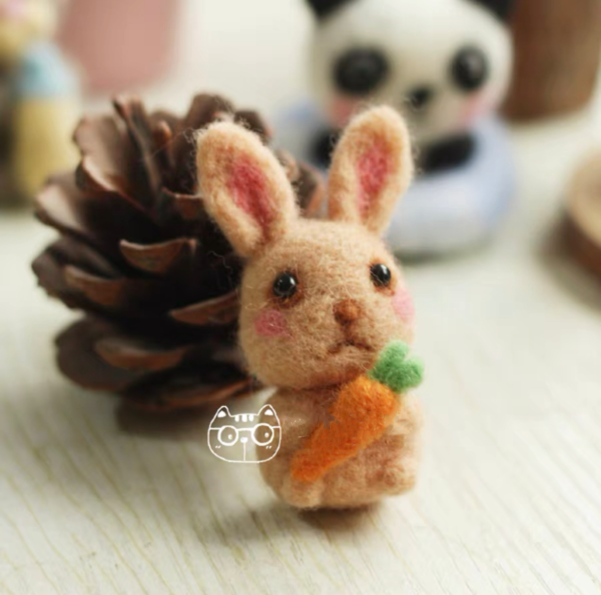 Needle Felting Animals Material Kit ,Animal Needle Felting Kit for Beginners 1Set(5animals)