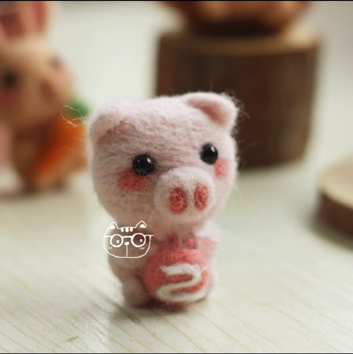 Needle Felting Animals Material Kit ,Animal Needle Felting Kit for Beginners 1Set(5animals)
