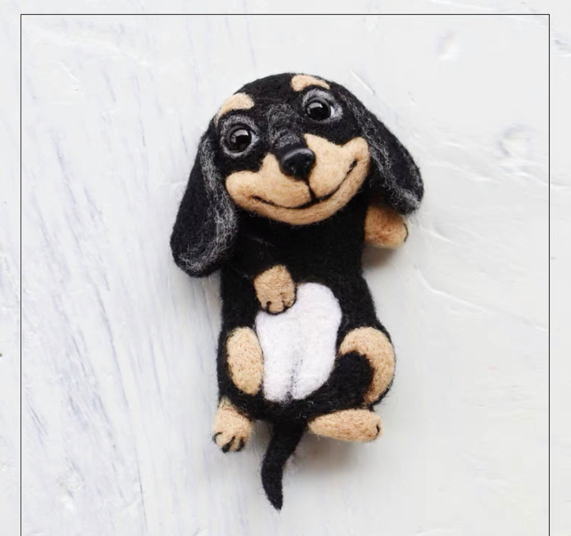 Needle Felting《Doggy》Brooch Material Kit ,Animal Needle Felting Kit for Beginners
