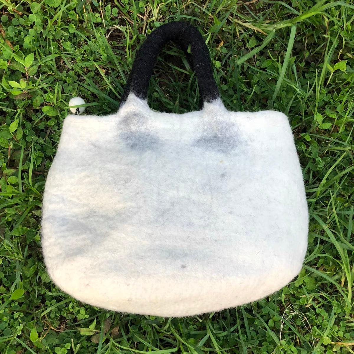 Felt handbag with cats detail,Handmade01