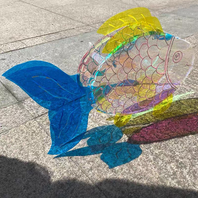 Handmade craft gift for kids,arcrylic paper art with lights,DIY handmade gift for ester