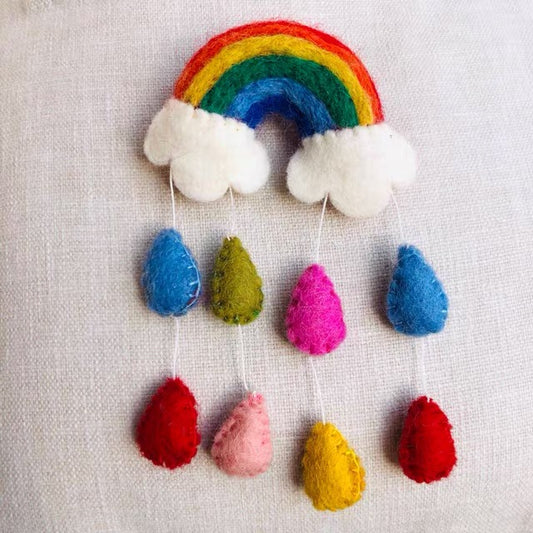 Needle felting Felt Hanging decorations with animals detail,Handmade room decor021