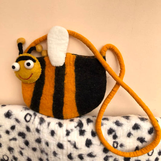 Needle felting Felt handbag with detail,Handmade 030