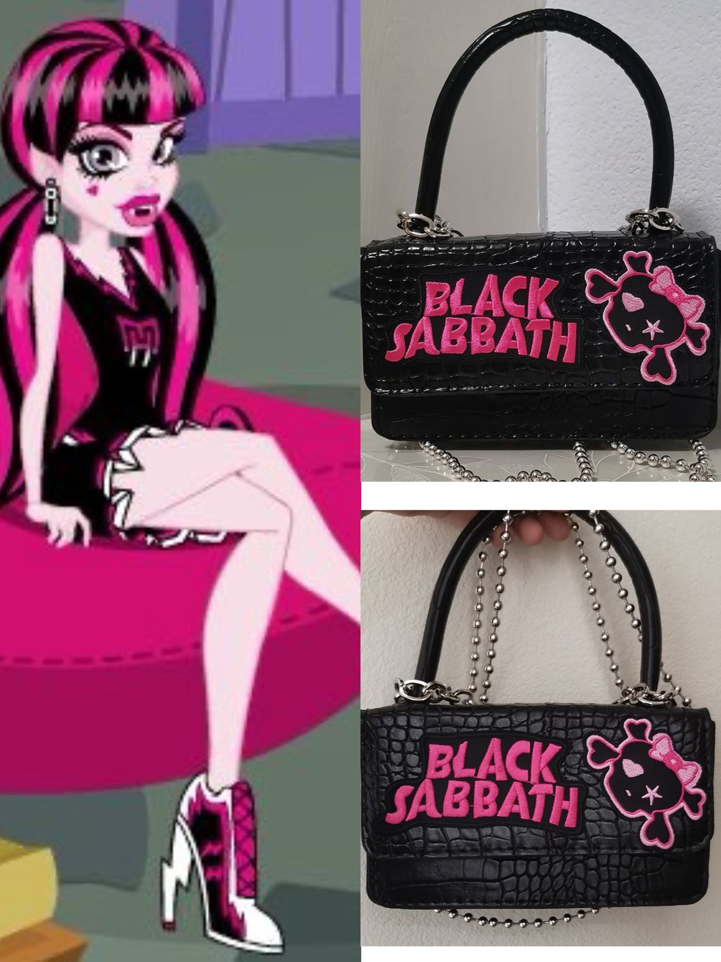 Monster high Draculaura inspired handbags-custom bags 03