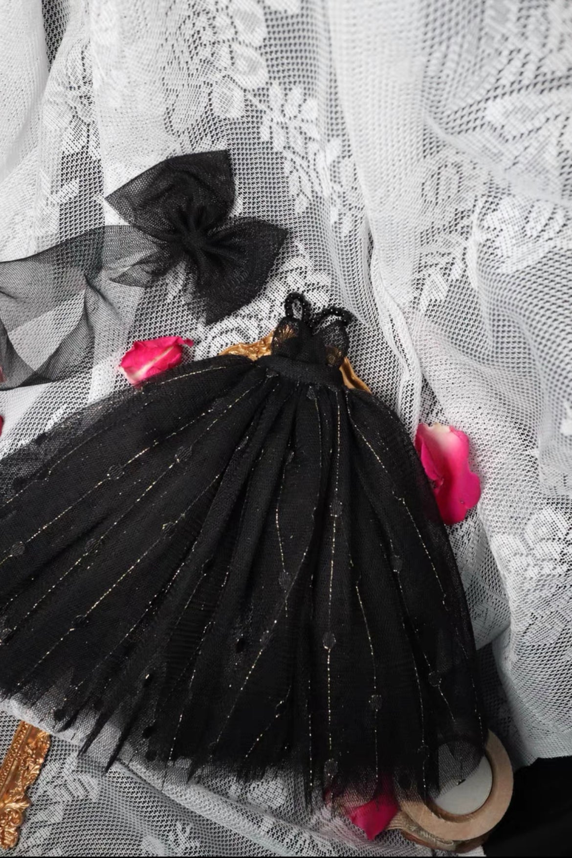 White Long Dress Night Dress for Blythe,BJD 1/6 Doll Clothes Customized 06