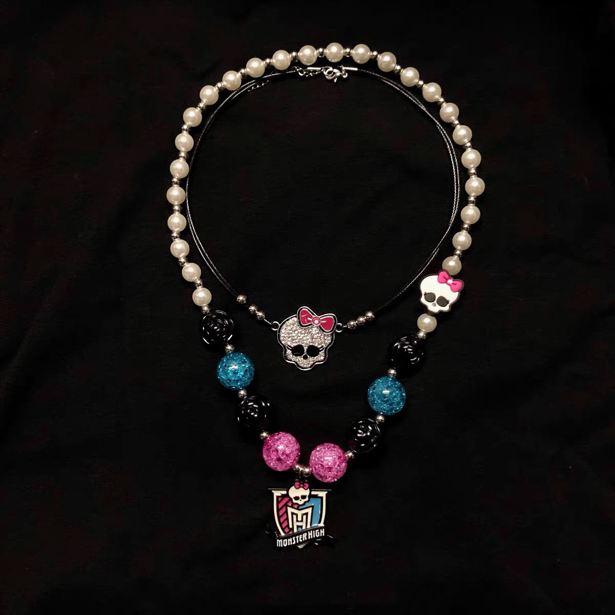 Monster high dolls bracelet/necklace/earring handmade 2023