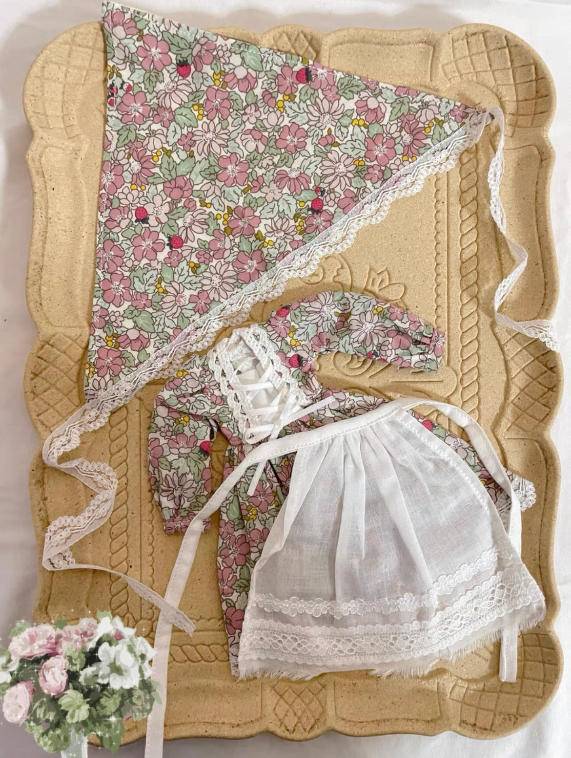 White Long Dress Night Dress for Blythe,BJD 1/6 Doll Clothes Customized 08