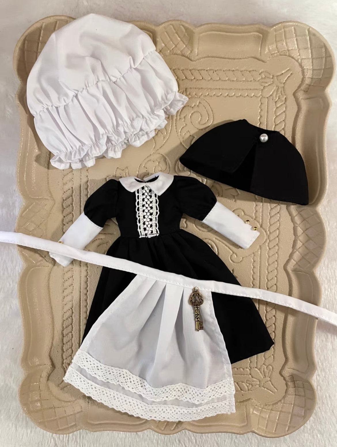 White Long Dress Night Dress for Blythe,BJD 1/6 Doll Clothes Customized 09