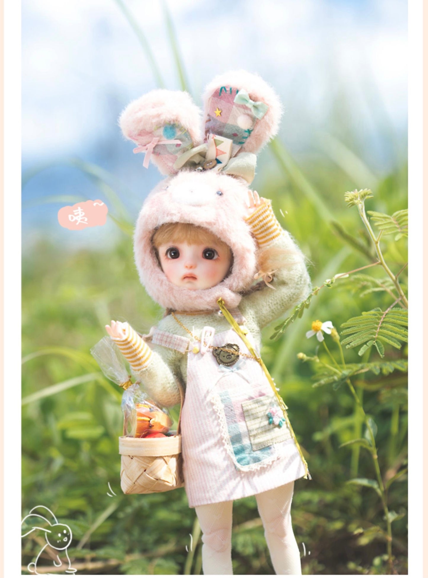 DOLLZONE BJD DOLL Peach 1/6(30cm) Ball Jointed Doll FULL SET INSTOCK