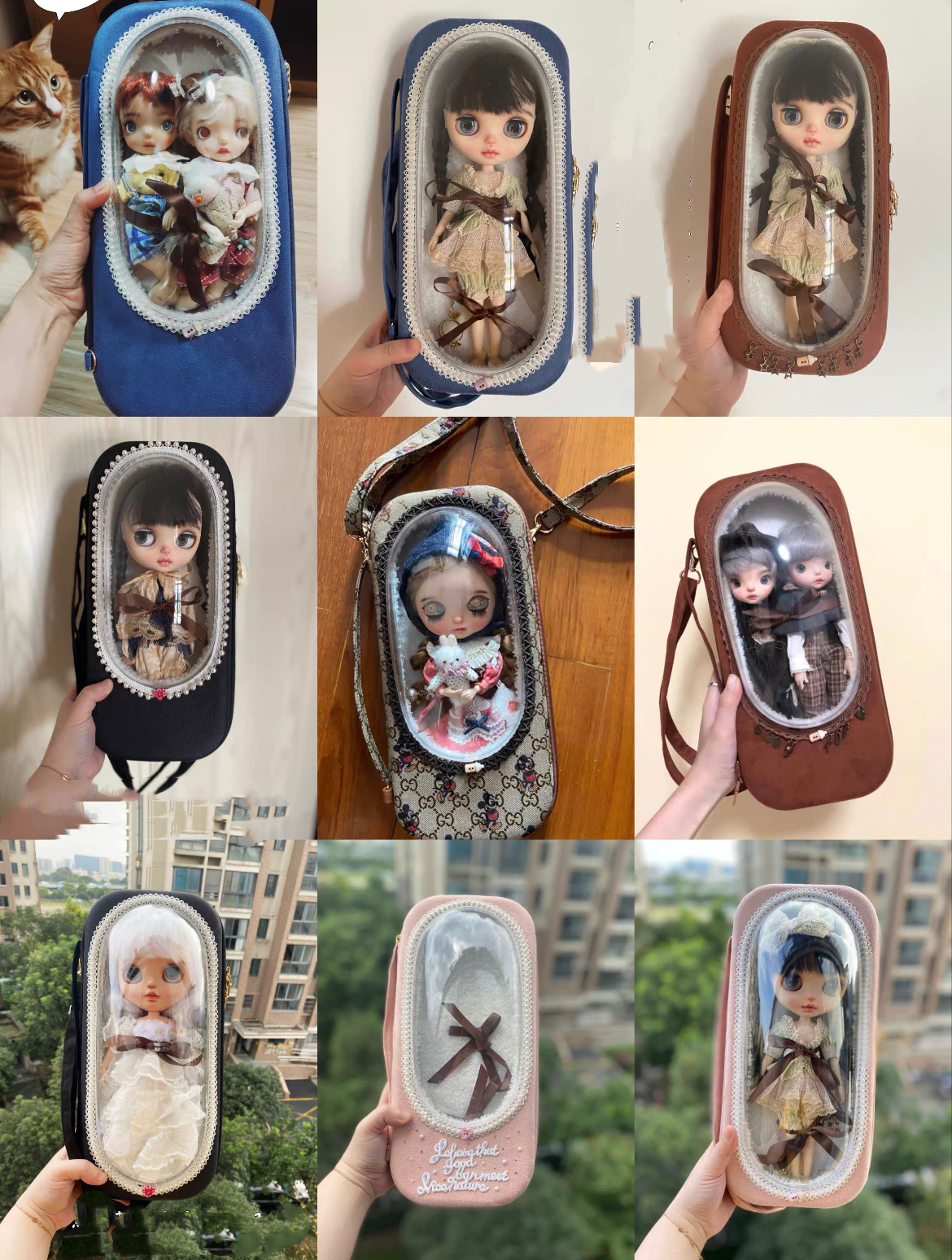 BLYTHE/BJD1/41/6/OB26/DOLL SHOWCASE/DISPLAYCASE/CARRYCASE 44CM/25CM/31CM/17CM