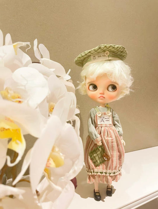 White Long Dress Night Dress for Blythe,BJD 1/6 Doll Clothes Customized 015