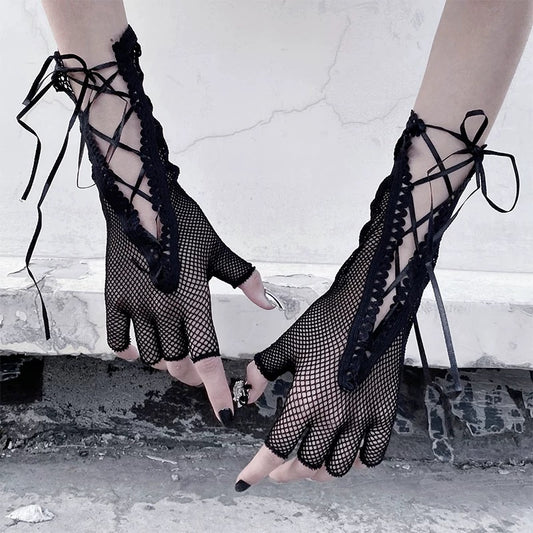 Gothic Glamour Gloves - Add an Edgy Touch to Your Look 02