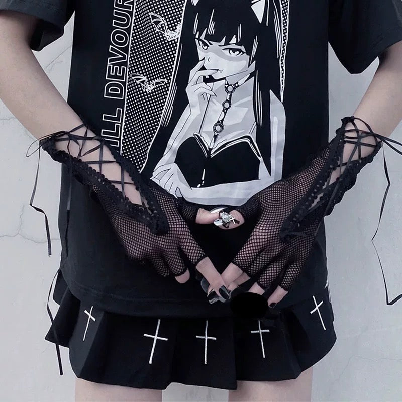 Gothic Glamour Gloves - Add an Edgy Touch to Your Look 02
