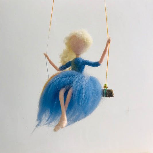 Guardian angel needle felted waldorf doll fairy doll, wool Material Kit Halloween Christmas Gift04