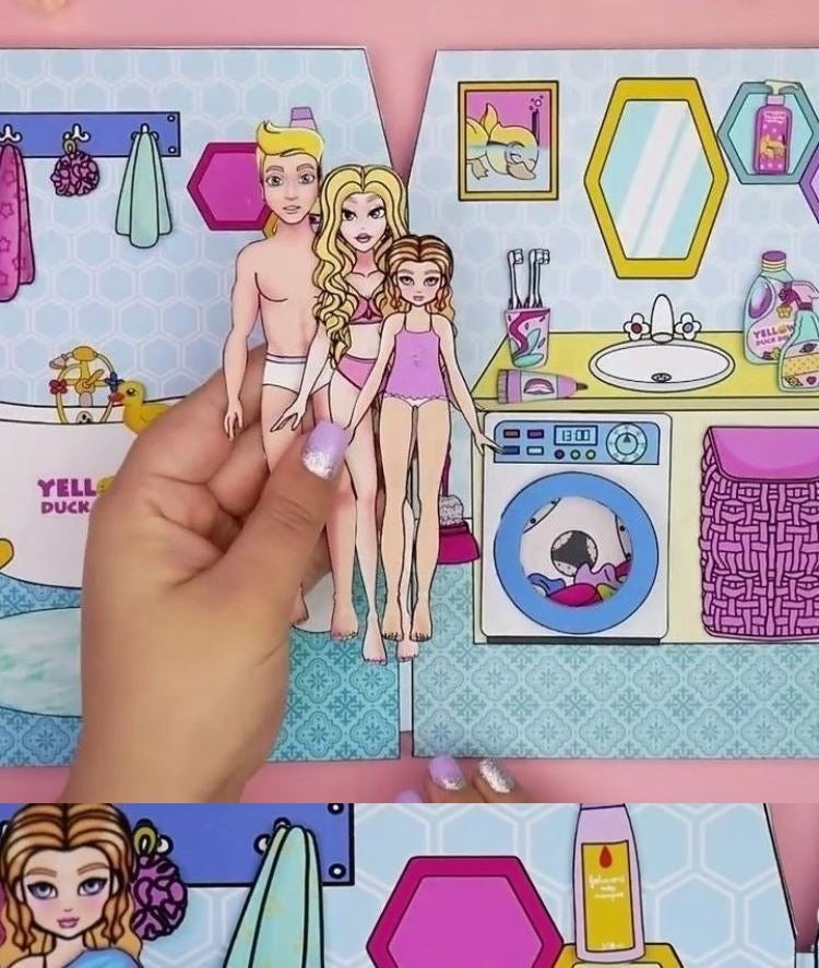 Paper Doll Barbie Doll Makeup Dress Barbie Makeup Book LOL