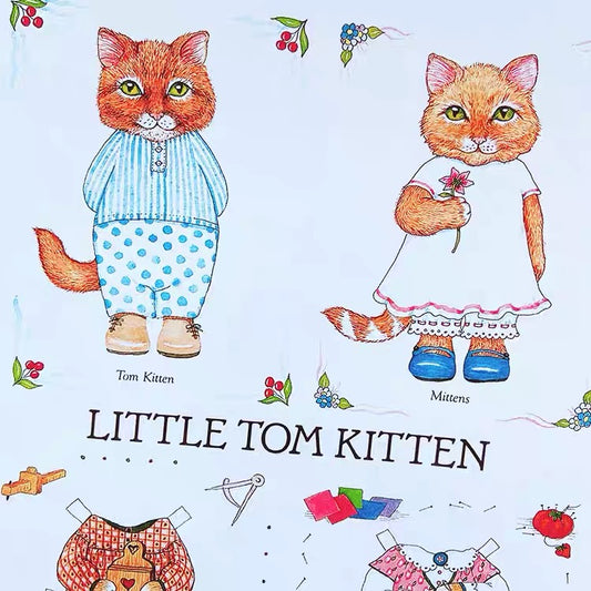 Cat Fashion Figures Dress-up Paper Doll - Fullset