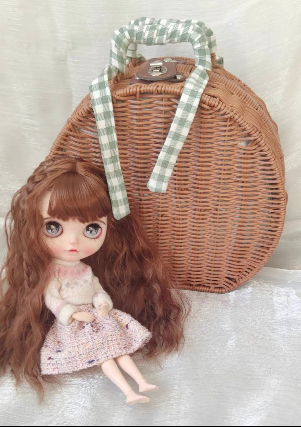 BLYTHE BJD Doll Handcrafted Handmade SHOWCASE/DISPLAYCASE/CARRYCASE FOR 1/6 BJD BLYTHE DOLL03 29CM*26CM*12CM