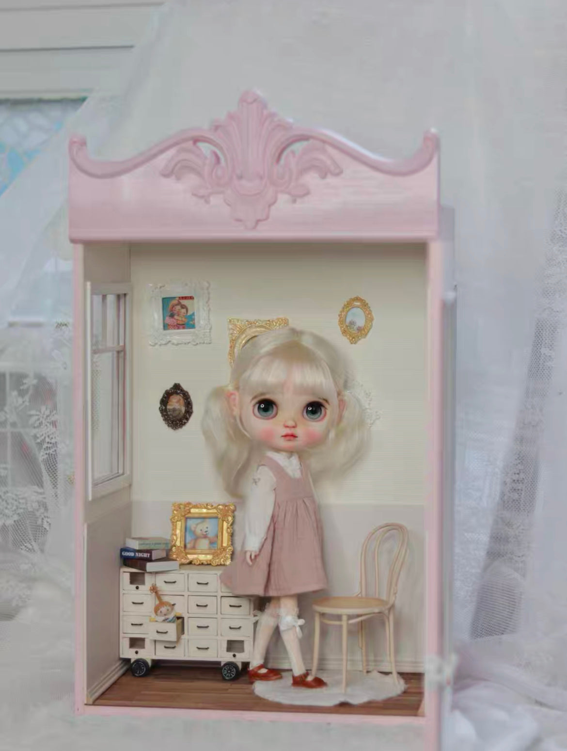 Blythe BJD DOLLHOUSE SHOW ROOM FOR OB 11 BJD BLUYTHE DOLL 42CM 11