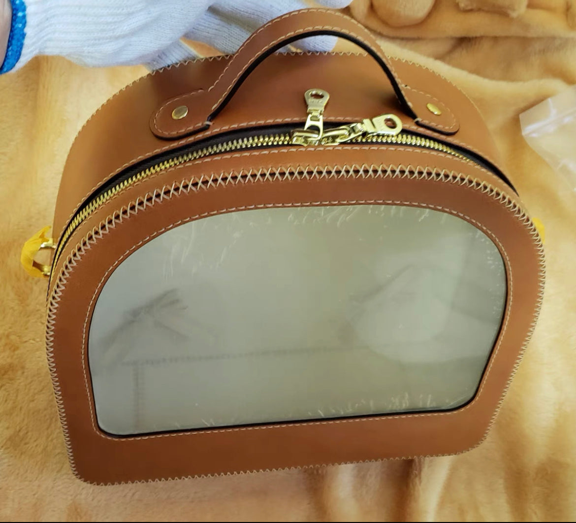 BLYTHE BJD CARRYCASE FOR OB 24 DOLL/ BLYTHE DOLL /1/6 BJD travel bag Protective For Doll leather backpack Handmade 02