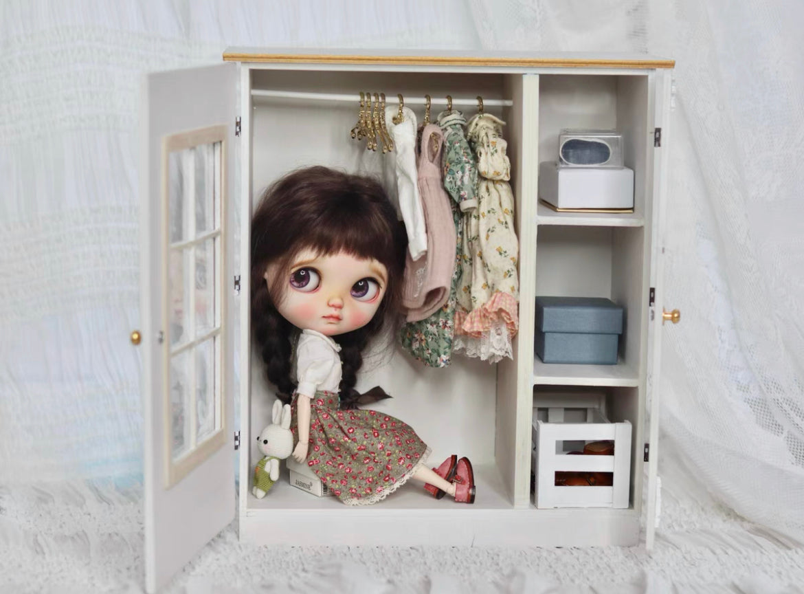 1/6 Scale Doll Wardrobe 15 Hangers, Miniature Furniture for Dollhouse, Doll  Diorama, Blythe, Bjd Doll Closet 