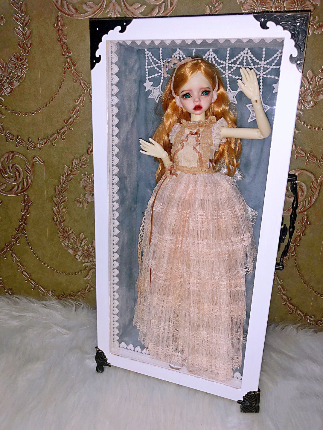 Blythe/BJD dollhouse dioramaroom French room box DOLLSHOWCASE/DISPLAYCASE/CARRYCASE for 12" blythe dolls 1:6 BJD/BARBIE/MONSTERHIGH DOLLS17