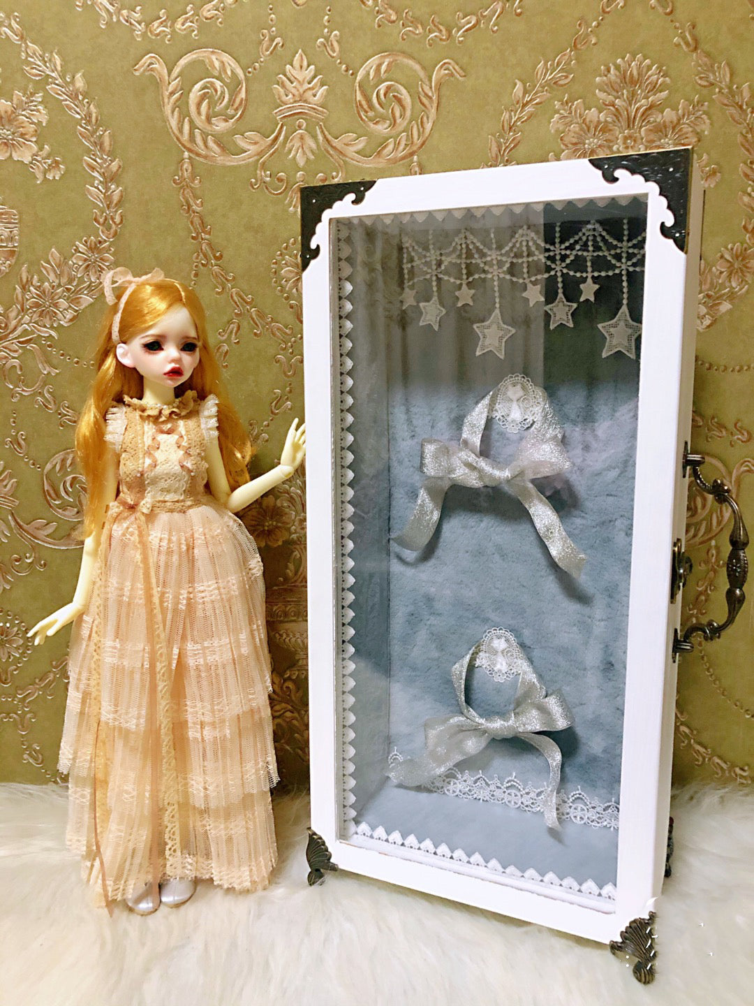 Blythe/BJD dollhouse dioramaroom French room box DOLLSHOWCASE/DISPLAYCASE/CARRYCASE for 12" blythe dolls 1:6 BJD/BARBIE/MONSTERHIGH DOLLS17