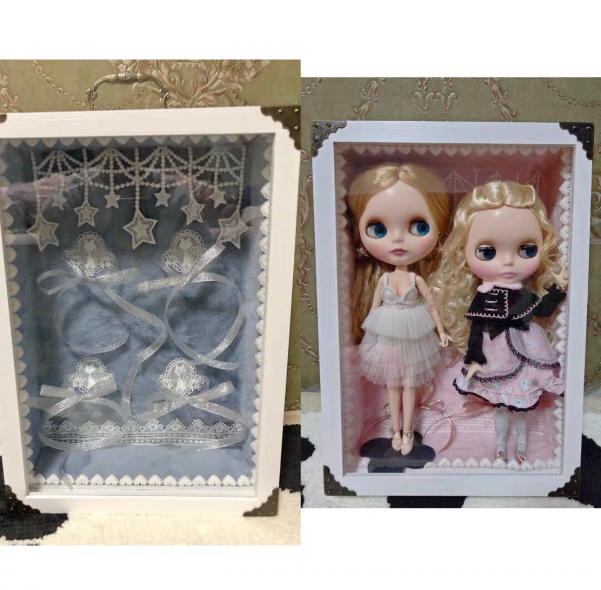 Blythe/BJD dollhouse dioramaroom French room box DOLLSHOWCASE/DISPLAYCASE/CARRYCASE for 12" blythe dolls 1:6 BJD/BARBIE/MONSTERHIGH DOLLS11