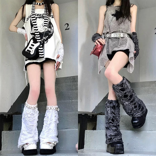 knee high socks,leg warmers 80s,y2k fashion,y2k style, summeroutfit(buy 1 get 1 free)013