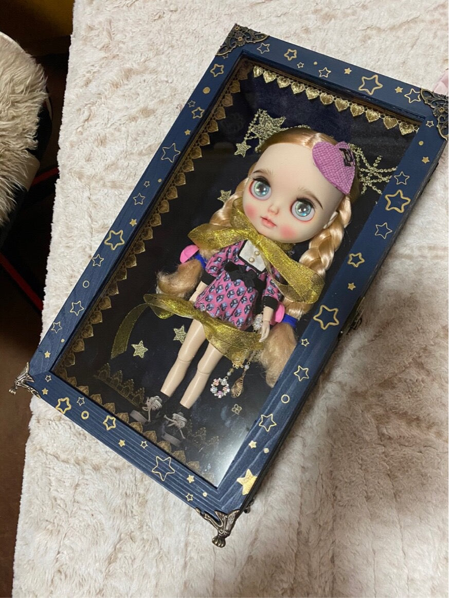 Blythe/BJD dollhouse dioramaroom French room box DOLLSHOWCASE/DISPLAYCASE/CARRYCASE for 12" blythe dolls 1:6 BJD/BARBIE/MONSTERHIGH DOLLS16