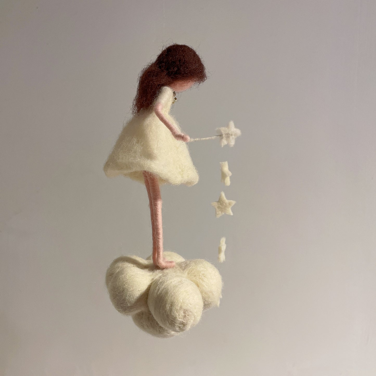 Guardian angel needle felted waldorf doll fairy doll, wool Material Kit Halloween Christmas Gift-10