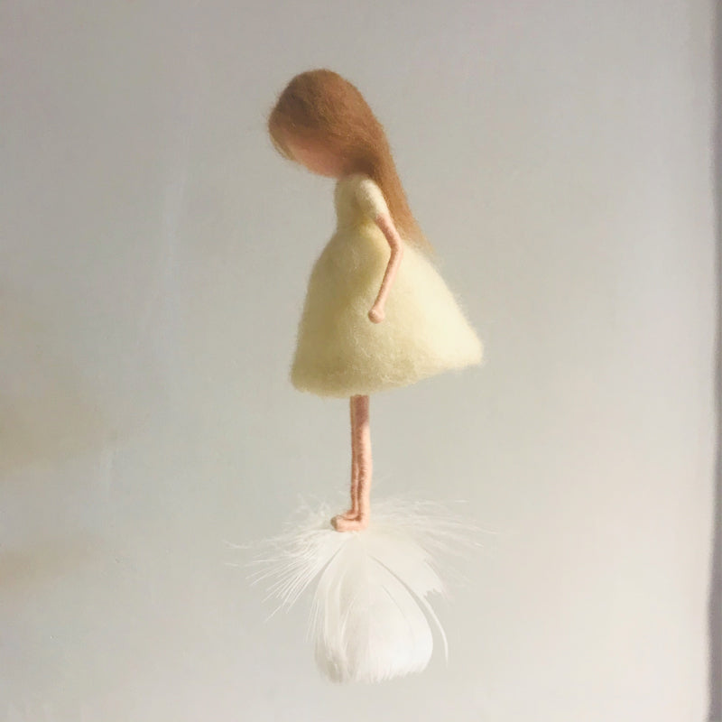 Guardian angel needle felted waldorf doll fairy doll, wool Material Kit Halloween Christmas Gift-12