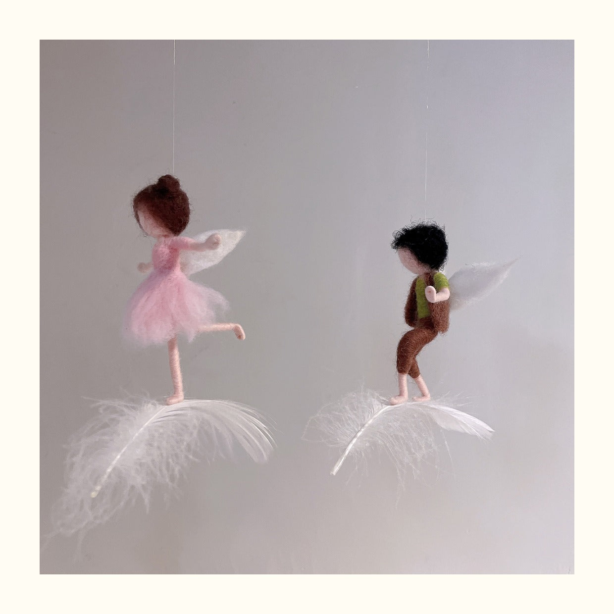Guardian angel needle felted waldorf doll fairy doll, wool Material Kit Halloween Christmas Gift-14
