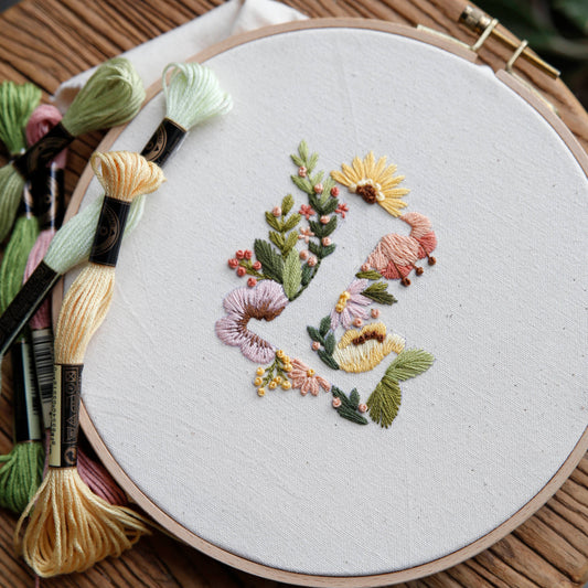 DIY Alphabet Embroidery Craft Kit. Embroidery Beginner Kit 06
