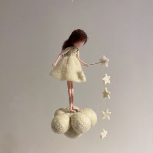 Guardian angel needle felted waldorf doll fairy doll, wool Material Kit Halloween Christmas Gift-10