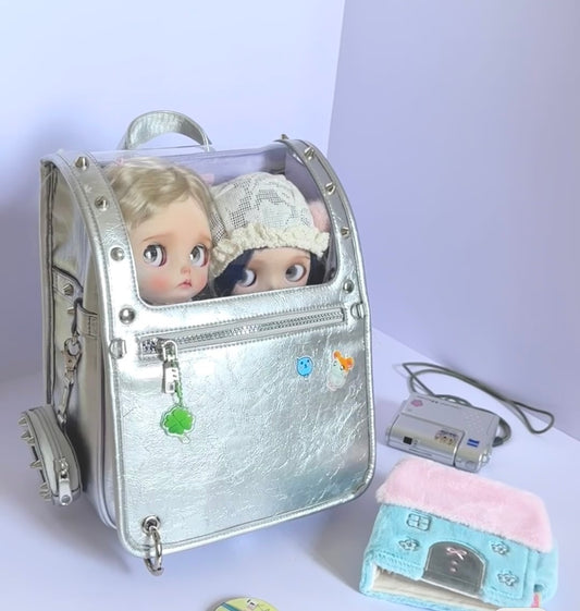 BLYTHE BJD travel bag for Blythe/OB24/1/6BJDProtective For Doll Handcrafted Handmade SHOWCASE/DISPLAYCASE/CARRYCASE 04