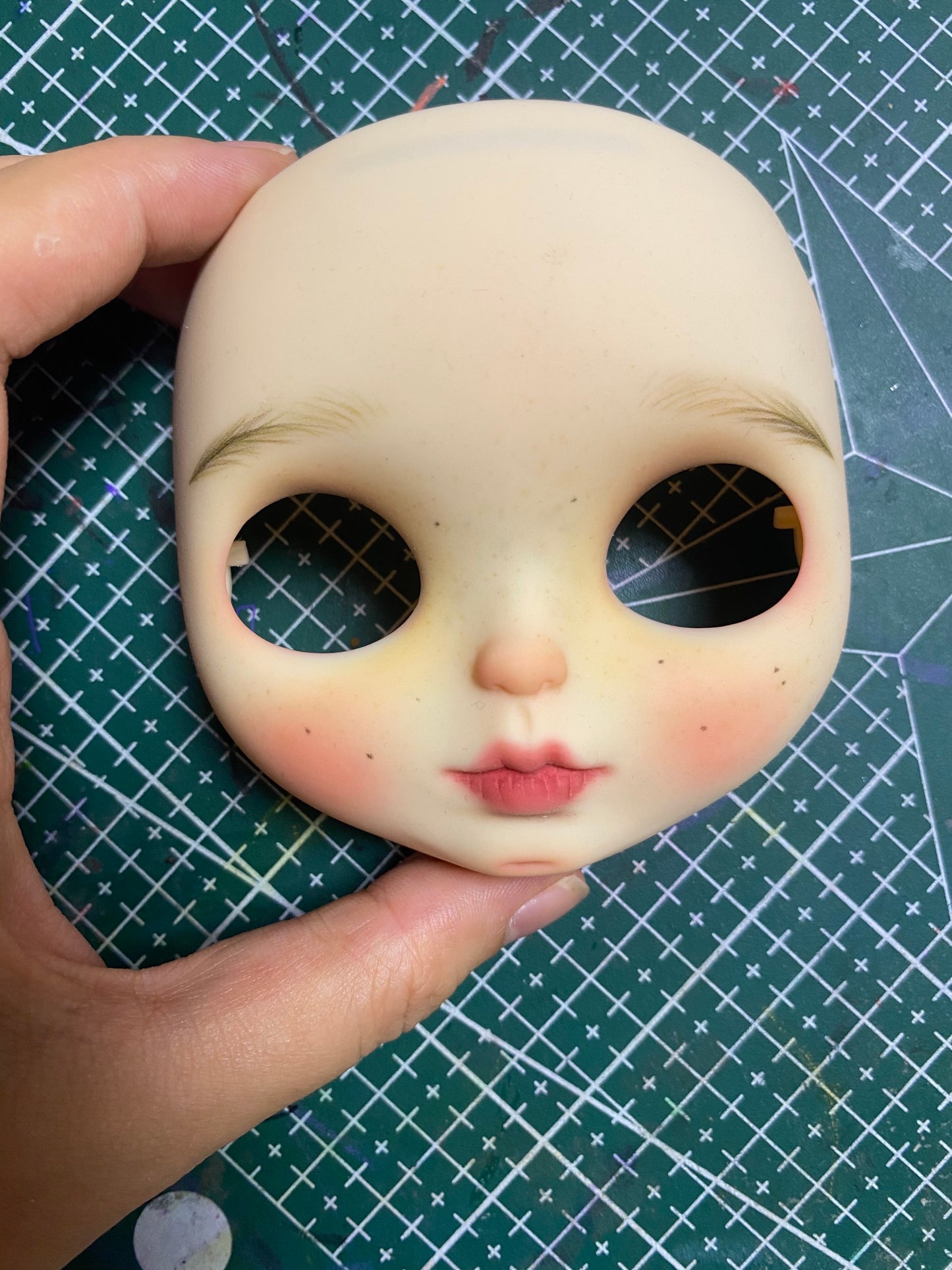 Blythe Doll Custom Faceplate with Makeup(White Skin) -RBL 014