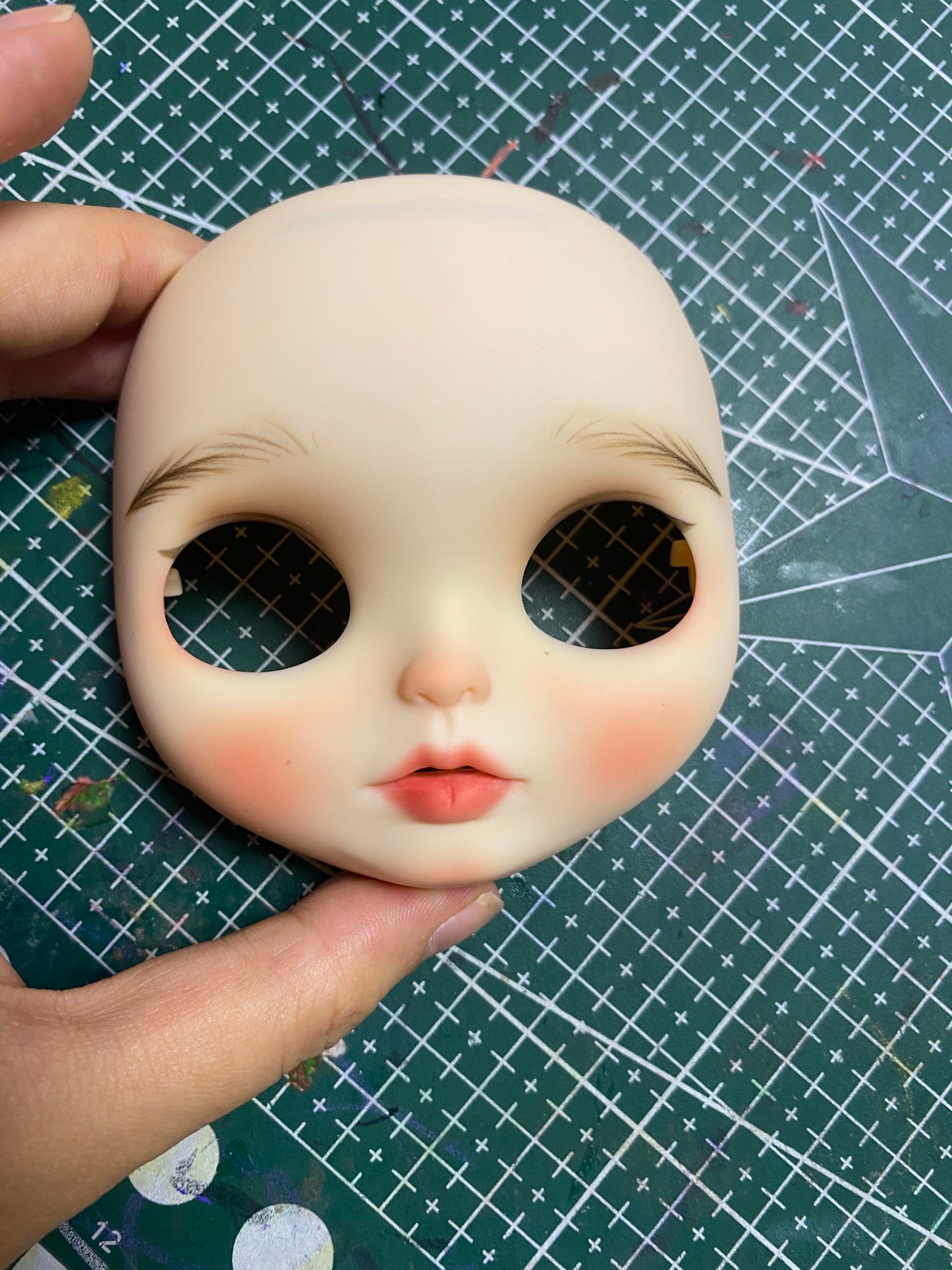 Blythe Doll Custom Faceplate with Makeup(White Skin) -RBL 04