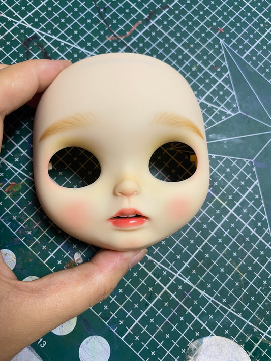 Blythe Doll Custom Faceplate with Makeup(White Skin) -RBL 03